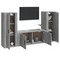 vidaXL 3-tlg. TV-Schrank-Set Grau Sonoma Holzwerkstoff vidaXL 3-tlg. TV-Schrank-Set Grau Sonoma Holzwerkstoff