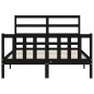 vidaXL Massivholzbett mit Kopfteil Schwarz 140x200 cm vidaXL Massivholzbett mit Kopfteil Schwarz 140x200 cm