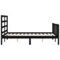 vidaXL Massivholzbett mit Kopfteil Schwarz 140x200 cm vidaXL Massivholzbett mit Kopfteil Schwarz 140x200 cm