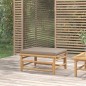 Gartenhocker mit Taupe Kissen Bambus Gartenhocker mit Taupe Kissen Bambus
