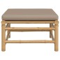 Gartenhocker mit Taupe Kissen Bambus Gartenhocker mit Taupe Kissen Bambus