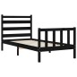 vidaXL Bettgestell mit Kopfteil Schwarz 90x190 cm Massivholz vidaXL Bettgestell mit Kopfteil Schwarz 90x190 cm Massivholz