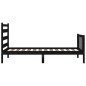vidaXL Bettgestell mit Kopfteil Schwarz 90x190 cm Massivholz vidaXL Bettgestell mit Kopfteil Schwarz 90x190 cm Massivholz
