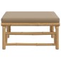 Gartenhocker mit Taupe Kissen Bambus Gartenhocker mit Taupe Kissen Bambus