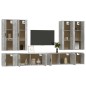 vidaXL 8-tlg. TV-Schrank-Set Betongrau Holzwerkstoff vidaXL 8-tlg. TV-Schrank-Set Betongrau Holzwerkstoff