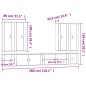 vidaXL 8-tlg. TV-Schrank-Set Betongrau Holzwerkstoff vidaXL 8-tlg. TV-Schrank-Set Betongrau Holzwerkstoff