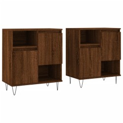 vidaXL Sideboards 2 Stk. Braun Eichen-Optik Holzwerkstoff