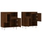 vidaXL Sideboards 2 Stk. Braun Eichen-Optik Holzwerkstoff vidaXL Sideboards 2 Stk. Braun Eichen-Optik Holzwerkstoff