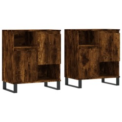 vidaXL Sideboards 2 Stk. Räuchereiche Holzwerkstoff