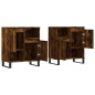 vidaXL Sideboards 2 Stk. Räuchereiche Holzwerkstoff vidaXL Sideboards 2 Stk. Räuchereiche Holzwerkstoff