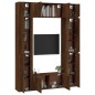 vidaXL 8-tlg. TV-Schrank-Set Braun Eichen-Optik Holzwerkstoff vidaXL 8-tlg. TV-Schrank-Set Braun Eichen-Optik Holzwerkstoff