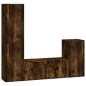 vidaXL 4-tlg. TV-Schrank-Set Räuchereiche Holzwerkstoff vidaXL 4-tlg. TV-Schrank-Set Räuchereiche Holzwerkstoff