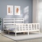 vidaXL Massivholzbett ohne Matratze Weiß 160x200 Kiefernholz vidaXL Massivholzbett ohne Matratze Weiß 160x200 Kiefernholz