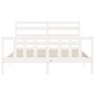 vidaXL Massivholzbett ohne Matratze Weiß 160x200 Kiefernholz vidaXL Massivholzbett ohne Matratze Weiß 160x200 Kiefernholz
