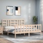 vidaXL Massivholzbett mit Kopfteil 180x200 cm vidaXL Massivholzbett mit Kopfteil 180x200 cm