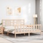 vidaXL Massivholzbett mit Kopfteil 180x200 cm vidaXL Massivholzbett mit Kopfteil 180x200 cm