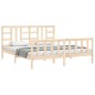 vidaXL Massivholzbett mit Kopfteil 180x200 cm vidaXL Massivholzbett mit Kopfteil 180x200 cm