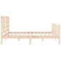 vidaXL Massivholzbett mit Kopfteil 180x200 cm vidaXL Massivholzbett mit Kopfteil 180x200 cm