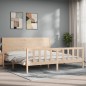 vidaXL Massivholzbett mit Kopfteil 200x200 cm vidaXL Massivholzbett mit Kopfteil 200x200 cm
