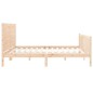 vidaXL Massivholzbett mit Kopfteil 200x200 cm vidaXL Massivholzbett mit Kopfteil 200x200 cm