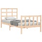 vidaXL Massivholzbett mit Kopfteil 90x200 cm vidaXL Massivholzbett mit Kopfteil 90x200 cm