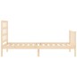 vidaXL Massivholzbett mit Kopfteil 90x200 cm vidaXL Massivholzbett mit Kopfteil 90x200 cm