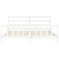 vidaXL Massivholzbett mit Kopfteil Weiß 200x200 cm vidaXL Massivholzbett mit Kopfteil Weiß 200x200 cm