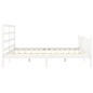 vidaXL Massivholzbett mit Kopfteil Weiß 200x200 cm vidaXL Massivholzbett mit Kopfteil Weiß 200x200 cm