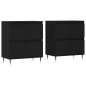 vidaXL Sideboards 2 Stk. Schwarz Holzwerkstoff vidaXL Sideboards 2 Stk. Schwarz Holzwerkstoff