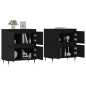 vidaXL Sideboards 2 Stk. Schwarz Holzwerkstoff vidaXL Sideboards 2 Stk. Schwarz Holzwerkstoff