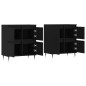 vidaXL Sideboards 2 Stk. Schwarz Holzwerkstoff vidaXL Sideboards 2 Stk. Schwarz Holzwerkstoff