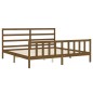 vidaXL Massivholzbett mit Kopfteil Honigbraun 200x200 cm vidaXL Massivholzbett mit Kopfteil Honigbraun 200x200 cm