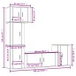 vidaXL 5-tlg. TV-Schrank-Set Braun Eichen-Optik Holzwerkstoff vidaXL 5-tlg. TV-Schrank-Set Braun Eichen-Optik Holzwerkstoff