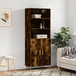 vidaXL Highboard Räuchereiche 69,5x34x180 cm Holzwerkstoff