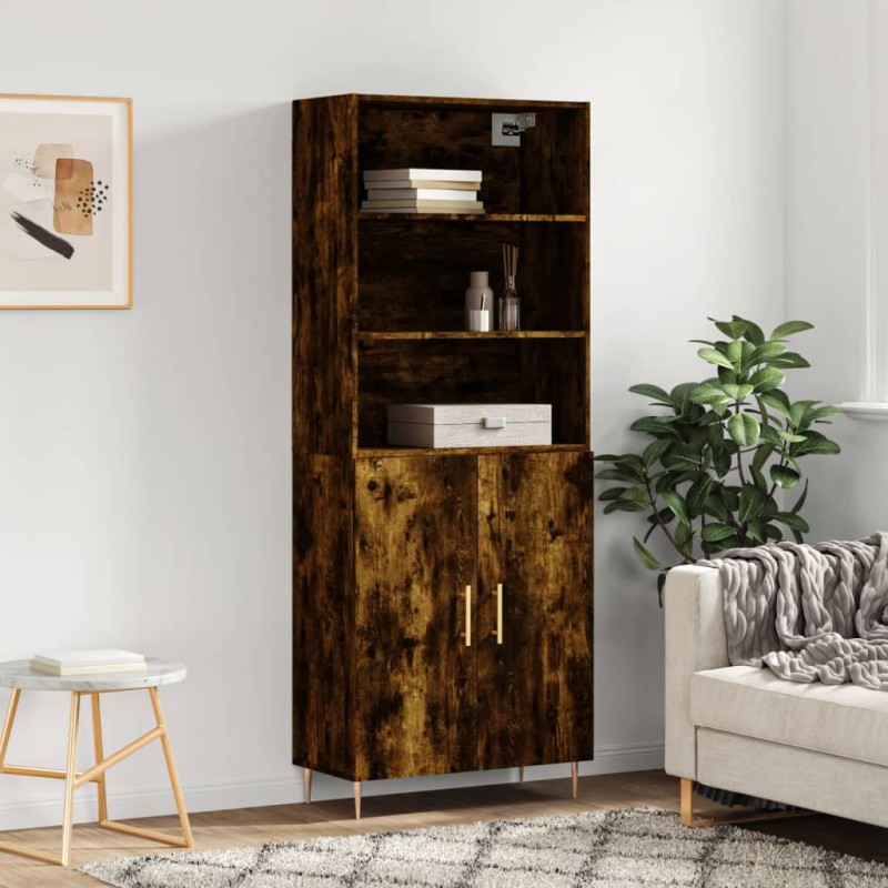 vidaXL Highboard Räuchereiche 69,5x34x180 cm Holzwerkstoff vidaXL Highboard Räuchereiche 69,5x34x180 cm Holzwerkstoff