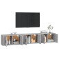 vidaXL TV-Wandschränke 3 Stk. Grau Sonoma 80x34,5x40 cm vidaXL TV-Wandschränke 3 Stk. Grau Sonoma 80x34,5x40 cm