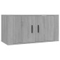 vidaXL TV-Wandschränke 3 Stk. Grau Sonoma 80x34,5x40 cm vidaXL TV-Wandschränke 3 Stk. Grau Sonoma 80x34,5x40 cm