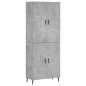 Highboard Betongrau 69,5x34x180 cm Holzwerkstoff Highboard Betongrau 69,5x34x180 cm Holzwerkstoff