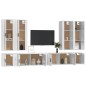 vidaXL 8-tlg. TV-Schrank-Set Hochglanz-Weiß Holzwerkstoff vidaXL 8-tlg. TV-Schrank-Set Hochglanz-Weiß Holzwerkstoff