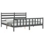 vidaXL Bettgestell mit Kopfteil Grau 180x200 cm Massivholz vidaXL Bettgestell mit Kopfteil Grau 180x200 cm Massivholz