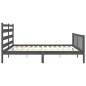 vidaXL Bettgestell mit Kopfteil Grau 180x200 cm Massivholz vidaXL Bettgestell mit Kopfteil Grau 180x200 cm Massivholz