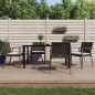 vidaXL 5-tlg. Garten-Essgruppe mit Kissen Poly Rattan und Stahl vidaXL 5-tlg. Garten-Essgruppe mit Kissen Poly Rattan und Stahl
