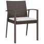 vidaXL 5-tlg. Garten-Essgruppe mit Kissen Poly Rattan und Stahl vidaXL 5-tlg. Garten-Essgruppe mit Kissen Poly Rattan und Stahl