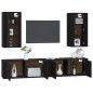 vidaXL 4-tlg. TV-Schrank-Set Schwarz Holzwerkstoff vidaXL 4-tlg. TV-Schrank-Set Schwarz Holzwerkstoff