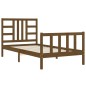 vidaXL Massivholzbett mit Kopfteil Honigbraun 100x200 cm vidaXL Massivholzbett mit Kopfteil Honigbraun 100x200 cm