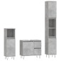 vidaXL 3-tlg. Badmöbel-Set Betongrau Holzwerkstoff vidaXL 3-tlg. Badmöbel-Set Betongrau Holzwerkstoff