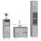 vidaXL 3-tlg. Badmöbel-Set Betongrau Holzwerkstoff vidaXL 3-tlg. Badmöbel-Set Betongrau Holzwerkstoff