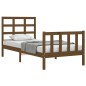 vidaXL Bettrahmen mit Kopfteil Honigbraun 90x190 cm Massivholz vidaXL Bettrahmen mit Kopfteil Honigbraun 90x190 cm Massivholz