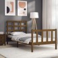 vidaXL Bettrahmen mit Kopfteil Honigbraun 90x190 cm Massivholz vidaXL Bettrahmen mit Kopfteil Honigbraun 90x190 cm Massivholz