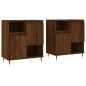 vidaXL Sideboards 2 Stk. Braun Eichen-Optik Holzwerkstoff vidaXL Sideboards 2 Stk. Braun Eichen-Optik Holzwerkstoff
